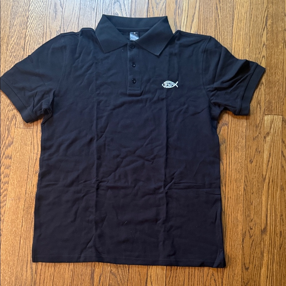 Black Polo Shirt with Logo